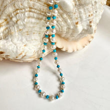 Load image into Gallery viewer, PEARL TURQUOISE MIX NECKLACE - AVA
