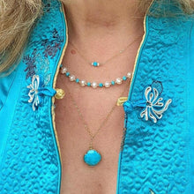 Load image into Gallery viewer, PEARL TURQUOISE MIX NECKLACE - AVA
