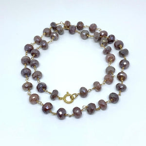 MOONSTONE NECKLACE - MOLTO CHOCOLATO