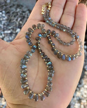 Load image into Gallery viewer, LABRADORITE DROP NECKLACE - ARELLA
