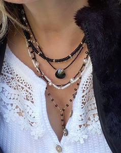 Black Spinel Necklace - Athena