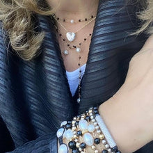 Load image into Gallery viewer, Black Spinel Wrap Necklace - Tie
