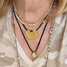 Load image into Gallery viewer, Gold Ball Necklace with CZ
