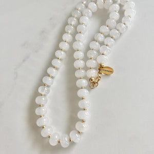 White Jade Necklace - Snow