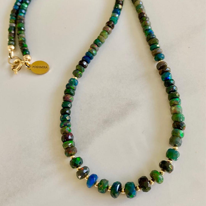 Black Opal Necklace - Aisha
