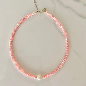 Mother of Pearl Necklace - Pinkie