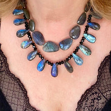 Load image into Gallery viewer, Labradorite Fringe Necklace - Sola
