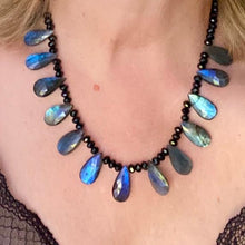 Load image into Gallery viewer, Labradorite Fringe Necklace - Sola
