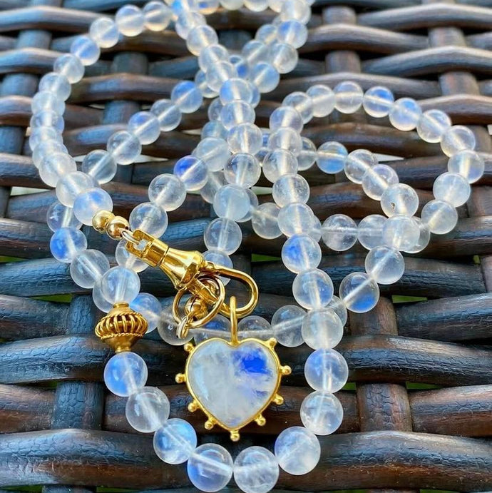 Long Moonstone Necklace - Leyla