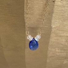 Load image into Gallery viewer, Tanzanite drop necklace

