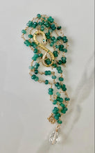 Load image into Gallery viewer, Onyx lariat with serpent
