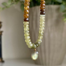 Load image into Gallery viewer, Tourmaline necklace with labradorite drop

