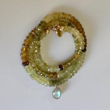 Load image into Gallery viewer, Tourmaline necklace with labradorite drop
