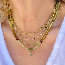 Load image into Gallery viewer, Tourmaline necklace with labradorite drop
