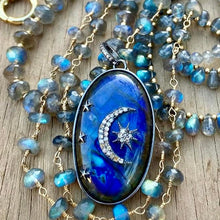 Load image into Gallery viewer, Labradorite pendant celestial
