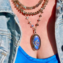 Load image into Gallery viewer, Labradorite pendant celestial
