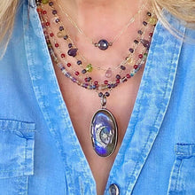 Load image into Gallery viewer, Labradorite pendant celestial
