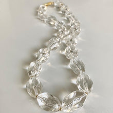 Load image into Gallery viewer, Crystal quartz necklace with gold accents

