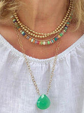 Load image into Gallery viewer, Multi color gemstone necklace with gold accents

