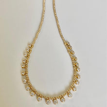 Load image into Gallery viewer, Shaker necklace with cubic zirconia
