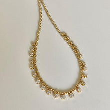 Load image into Gallery viewer, Shaker necklace with cubic zirconia
