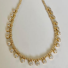 Load image into Gallery viewer, Shaker necklace with cubic zirconia
