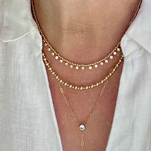 Load image into Gallery viewer, Shaker necklace with cubic zirconia
