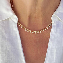 Load image into Gallery viewer, Shaker necklace with cubic zirconia
