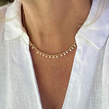 Load image into Gallery viewer, Shaker necklace with cubic zirconia
