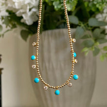 Load image into Gallery viewer, Turquoise shaker necklace
