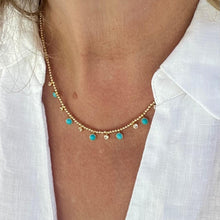 Load image into Gallery viewer, Turquoise shaker necklace
