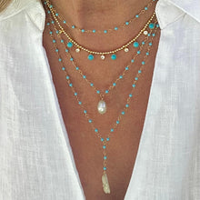 Load image into Gallery viewer, Turquoise shaker necklace
