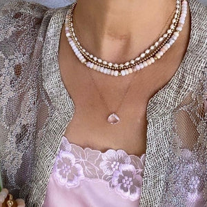 ROSE QUARTZ NECKLACE - GRANDEZZA