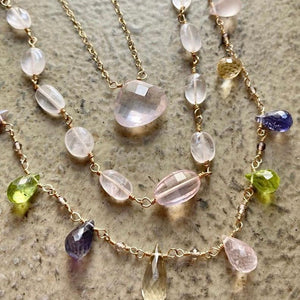 ROSE QUARTZ NECKLACE - GRANDEZZA