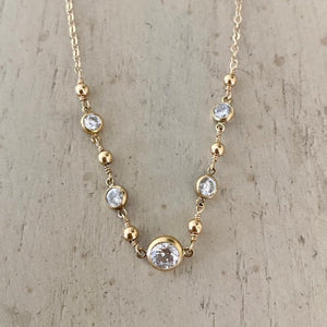 GOLD ZIRCONIA CHOKER - KYLIE