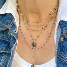 Load image into Gallery viewer, TINY GEMSTONE AND PEARL NECKLACE - MIRABELLE
