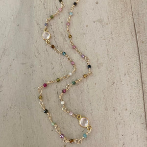 Gemstone Mix Necklace - Rosa