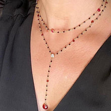 Load image into Gallery viewer, BLACK SPINEL NECKLACE - RUBY
