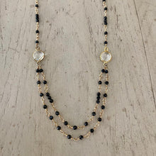 Load image into Gallery viewer, BLACK SPINEL NECKLACE - CRYSTAL
