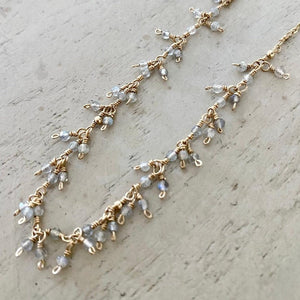 Gemstone Cluster Necklace - Enya