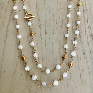 Long Moonstone Necklace