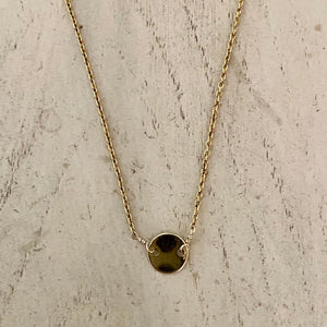 Gold Necklace with Disc