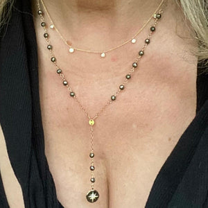 PYRITE LARIAT NECKLACE - STAR