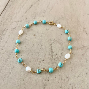 HOWLITE ROSARY BRACELET