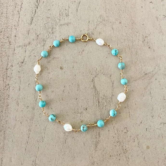 HOWLITE ROSARY BRACELET