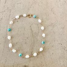 Load image into Gallery viewer, PEARL HOWLITE ROSARY BRACELET
