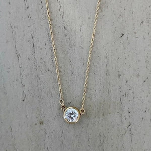 SOLITAIRE GOLD NECKLACE - FLASH