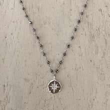 Load image into Gallery viewer, BLACK SPINEL NECKLACE - NORTH STAR
