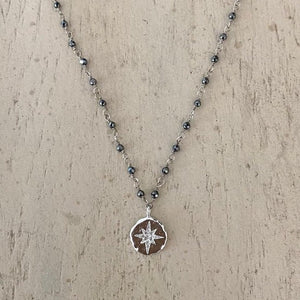 BLACK SPINEL NECKLACE - NORTH STAR