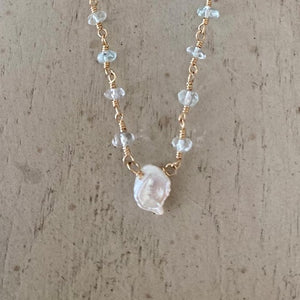 Gemstone Necklace - Keshi